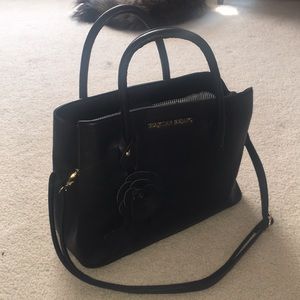 Christian Siriano Black Tote with rose